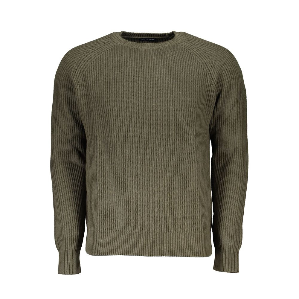 North Sails Green Cotton Men Sweater NO-23339-M
