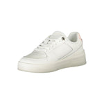 Tommy Hilfiger Elegant White Lace-Up Sneakers with Contrast Detail TO-28517-EU36/US6