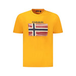 Napapijri Orange Cotton Men T-Shirt NA-35893-S