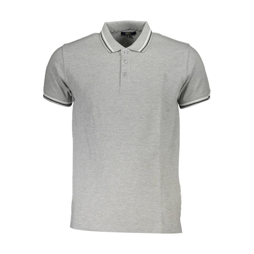 Cavalli Class Brown Cotton Men Polo Shirt CA-37832-M