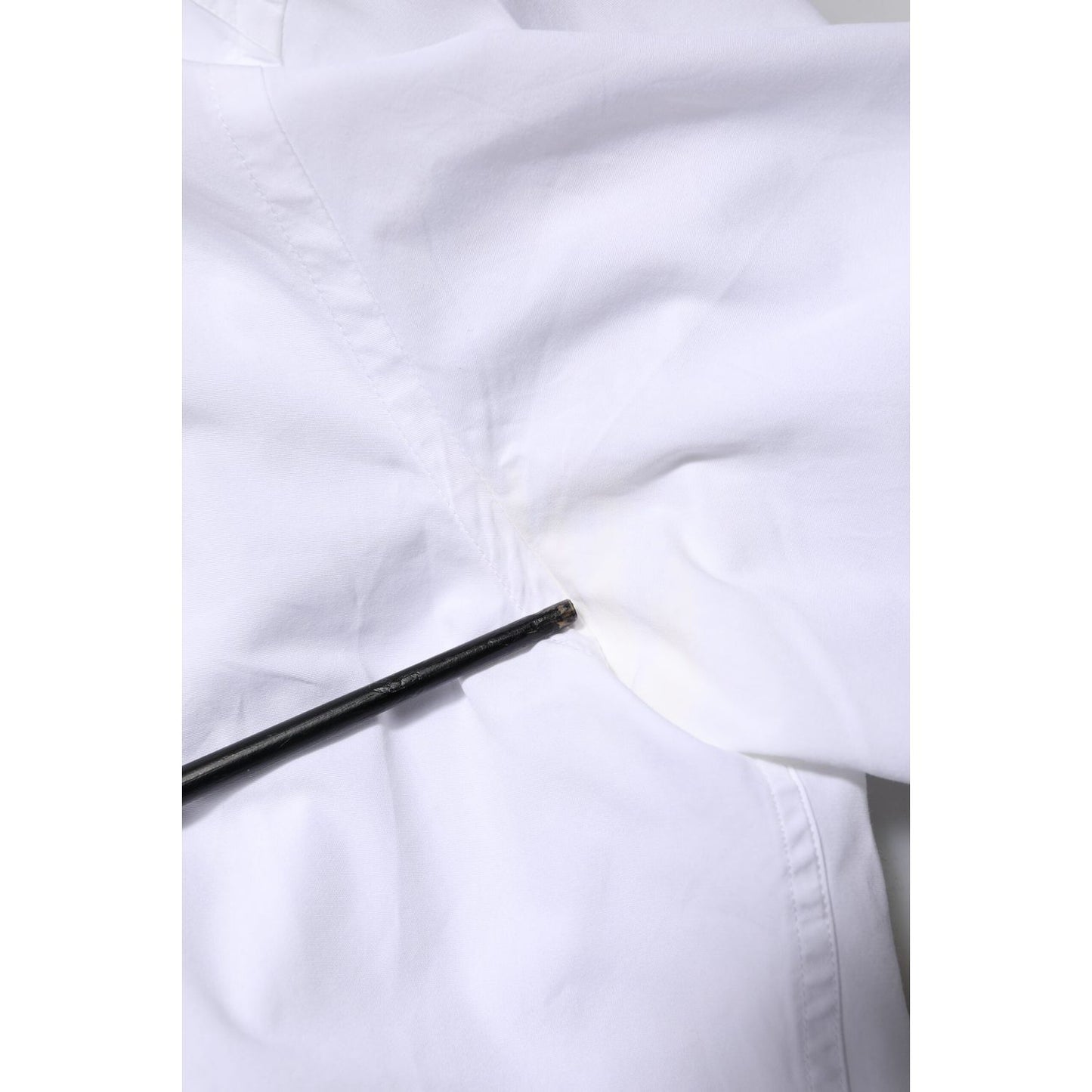 Dolce & Gabbana White Cotton GOLD Long Sleeves Men Dress Shirt TSH906935-38