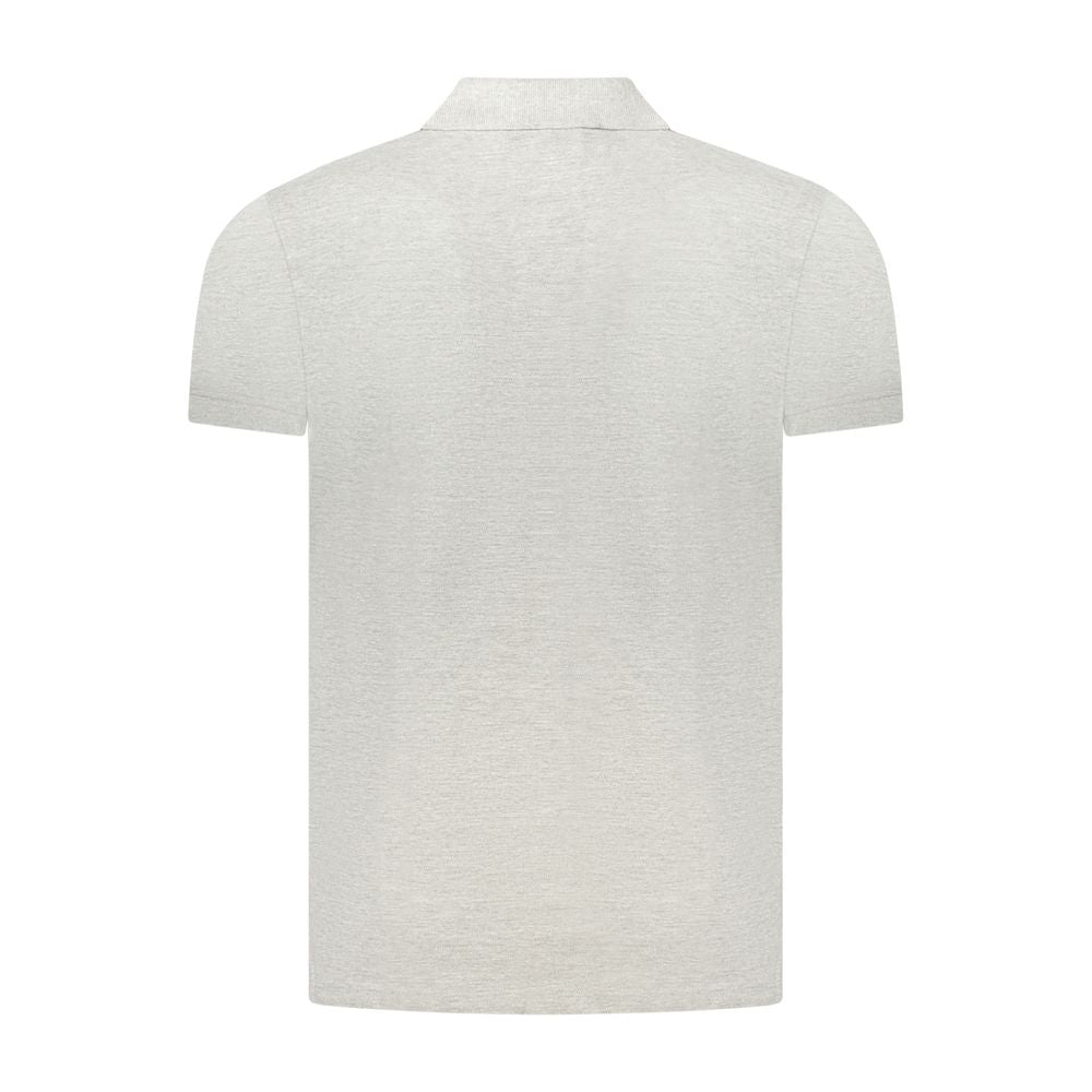 Cavalli Class Gray Cotton Polo Shirt CA-38695-M