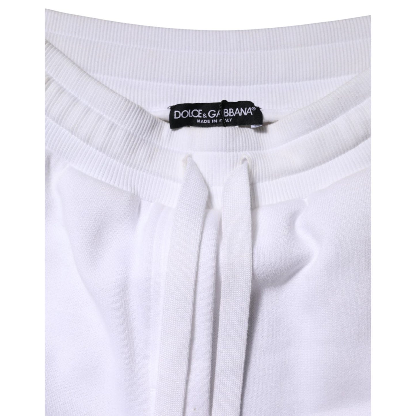 Dolce & Gabbana White Cotton Stretch Jogger Sweatpants Pants PAN76511-40