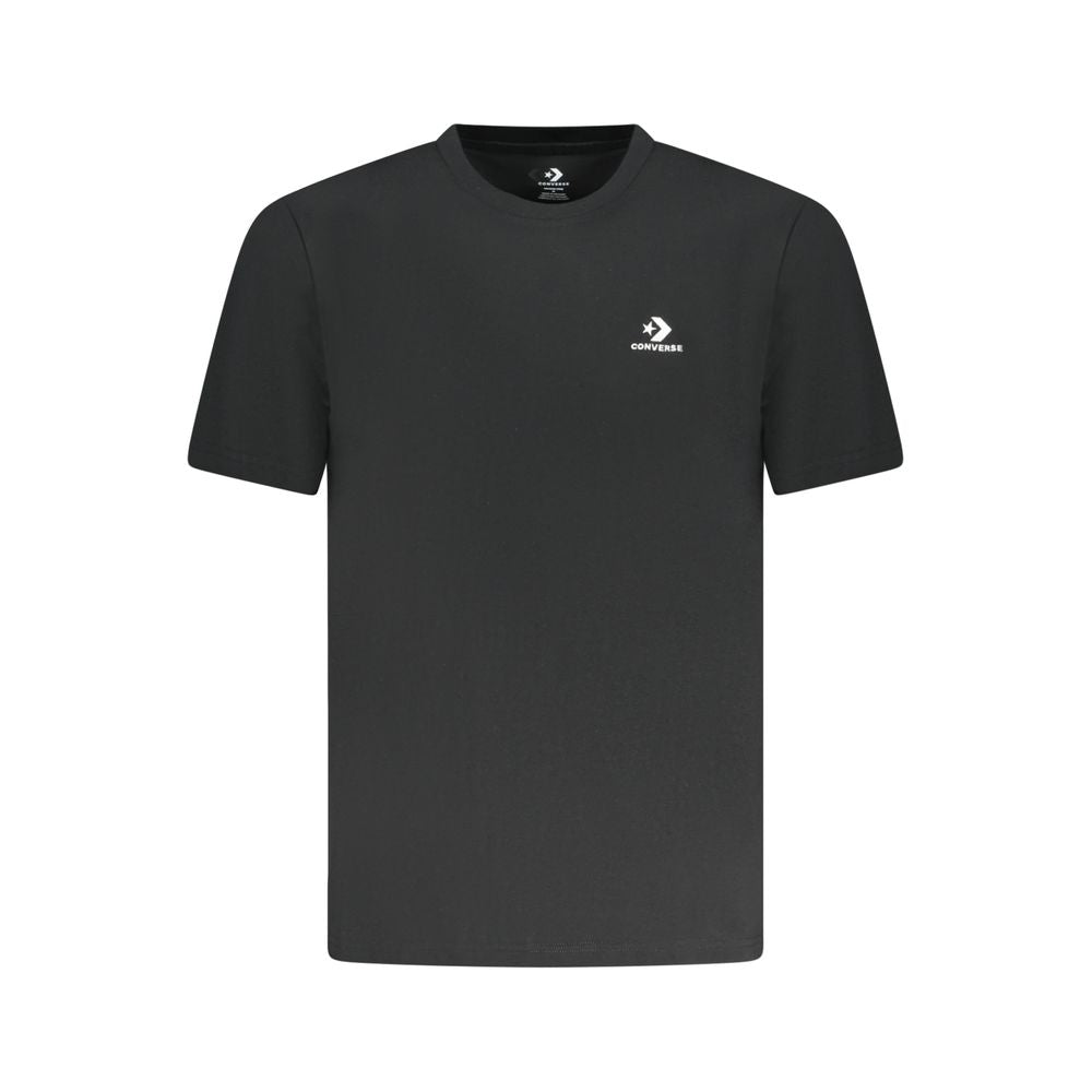 Converse Black Cotton Men T-Shirt CO-38356-S