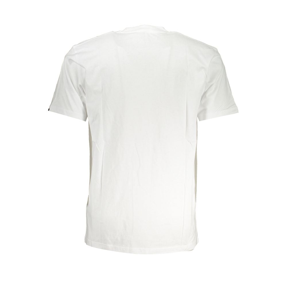 Back view of Vans White Cotton Men T-Shirt showcasing simplicity and sleek design.