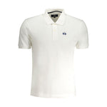 La Martina White Cotton Polo Shirt LA-30434-S
