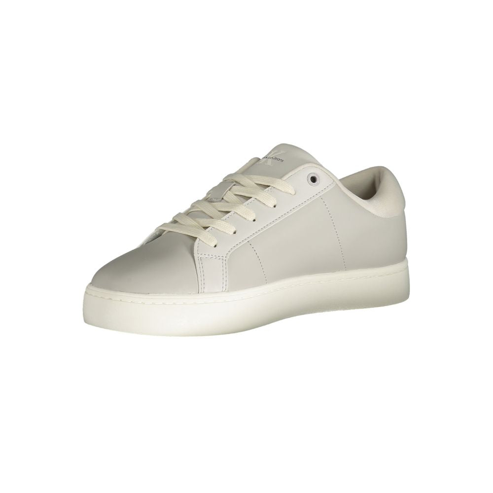 Calvin Klein Brown Leather Men Sneaker showcasing modern elegance and sporty appeal, crafted with eco-conscious materials and signature logo.