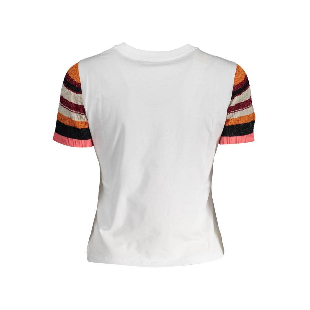Desigual White Cotton Women Top DE-37349-XL