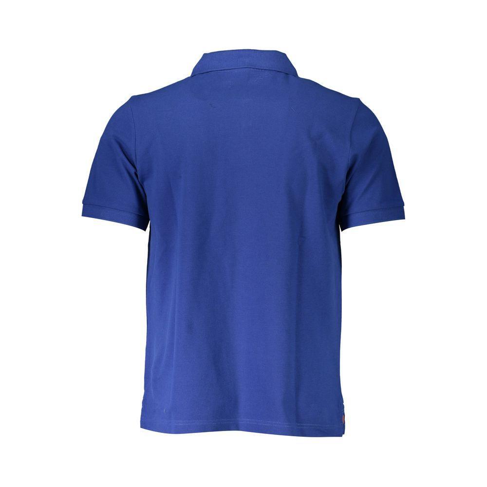 North Sails Blue Cotton Men Polo Shirt NO-37897-M