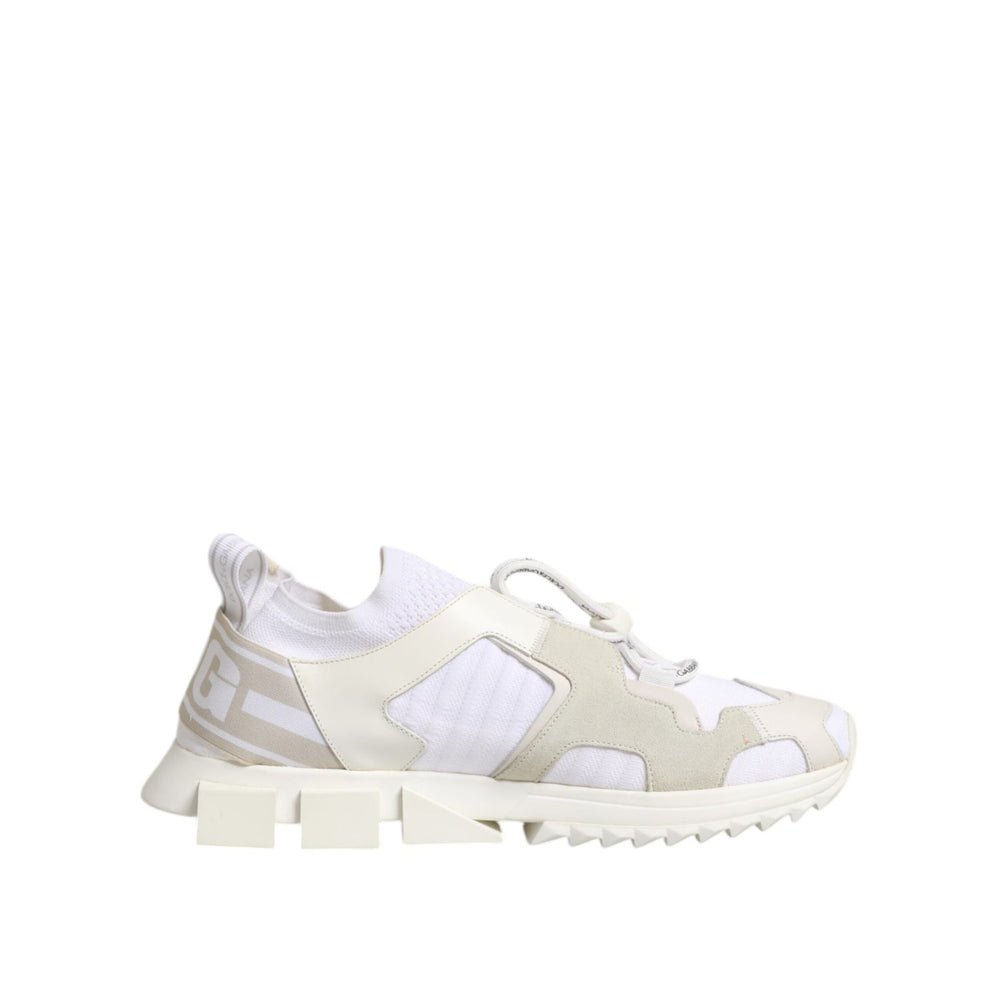 Dolce & Gabbana White Mesh Sorrento Trekking Sneakers Shoes MV7264-42