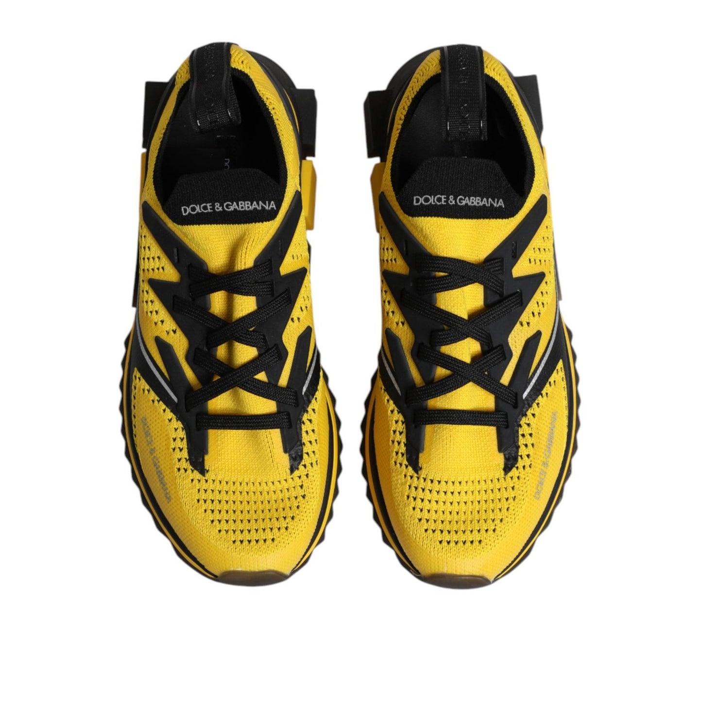 Dolce & Gabbana Yellow SORRENTO Sport Stretch Sneakers Shoes MV7287-40.5