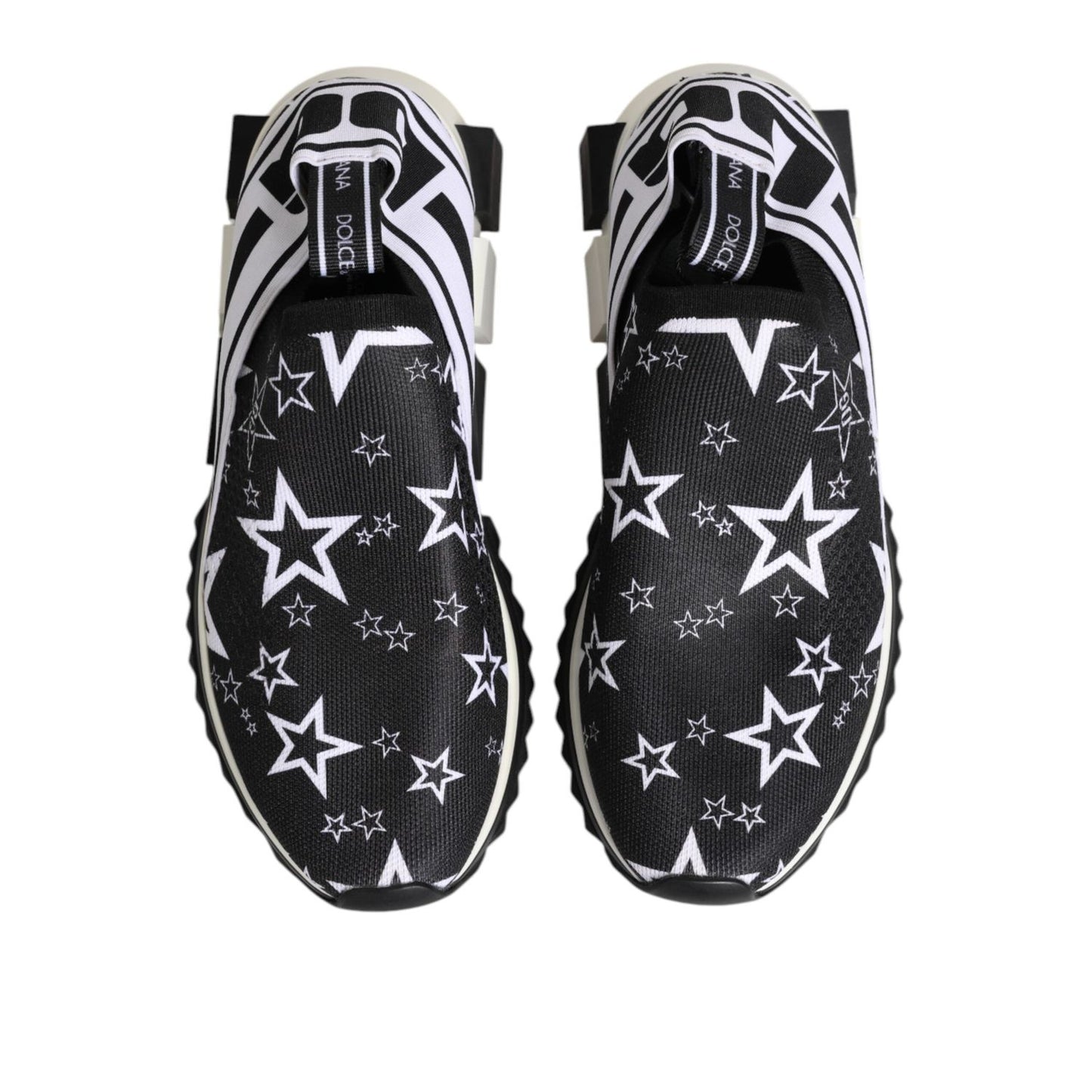 Dolce & Gabbana Black White Sorrento Low Top Sneakers Shoes MV7339-39