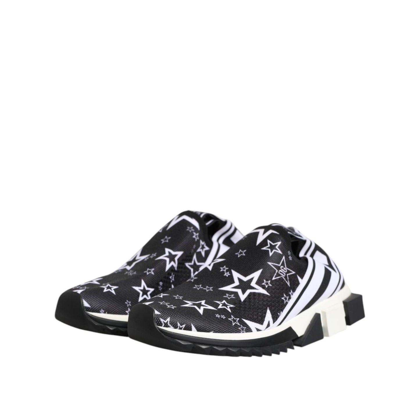 Dolce & Gabbana Black White Sorrento Low Top Sneakers Shoes MV7339-39