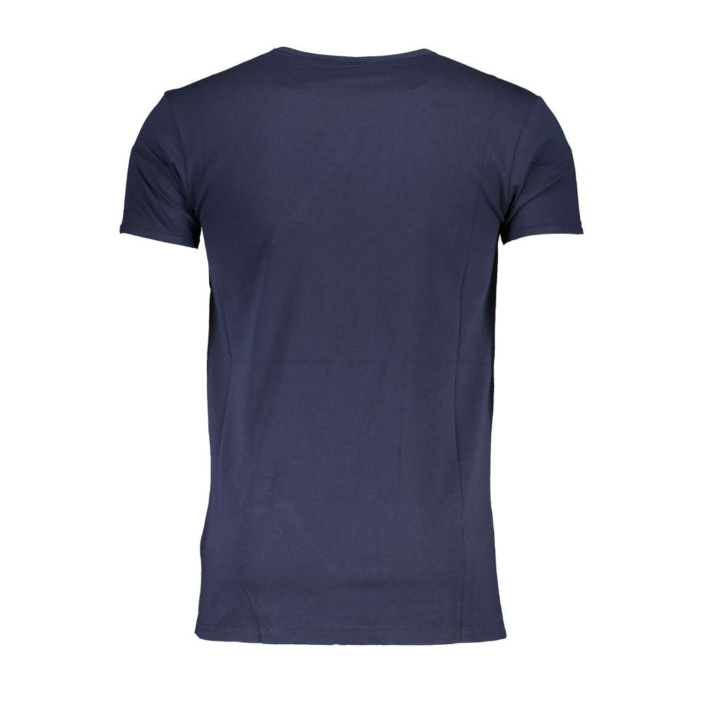 Cavalli Class Blue Cotton T-Shirt CA-26553-S