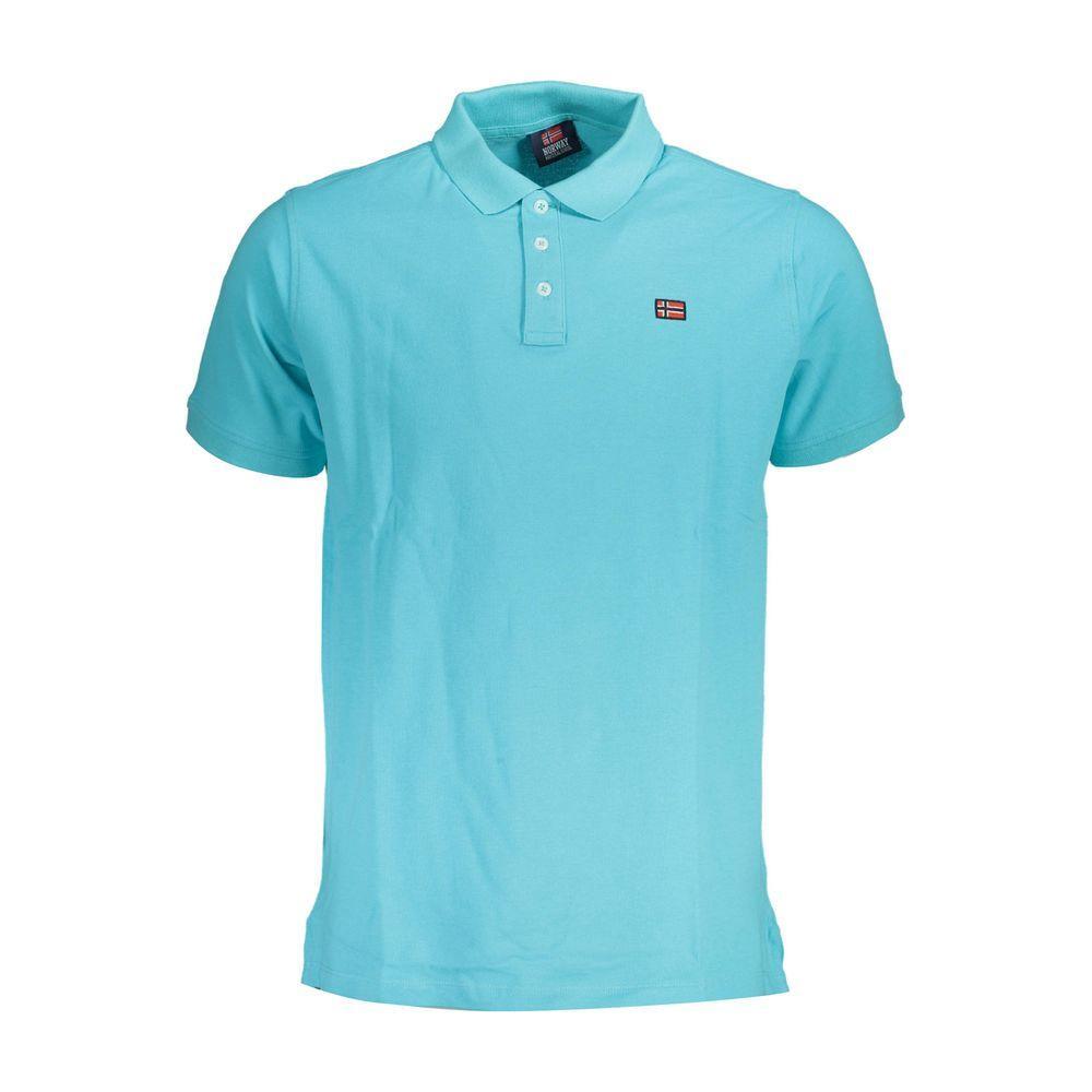 Norway 1963 Blue Cotton Men Polo Shirt NO-37662-M