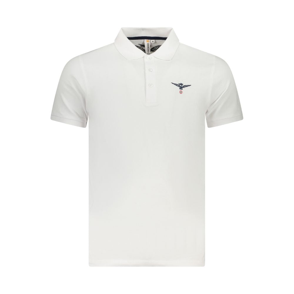 Accademia Militare White Cotton Polo Shirt AC-36557-S