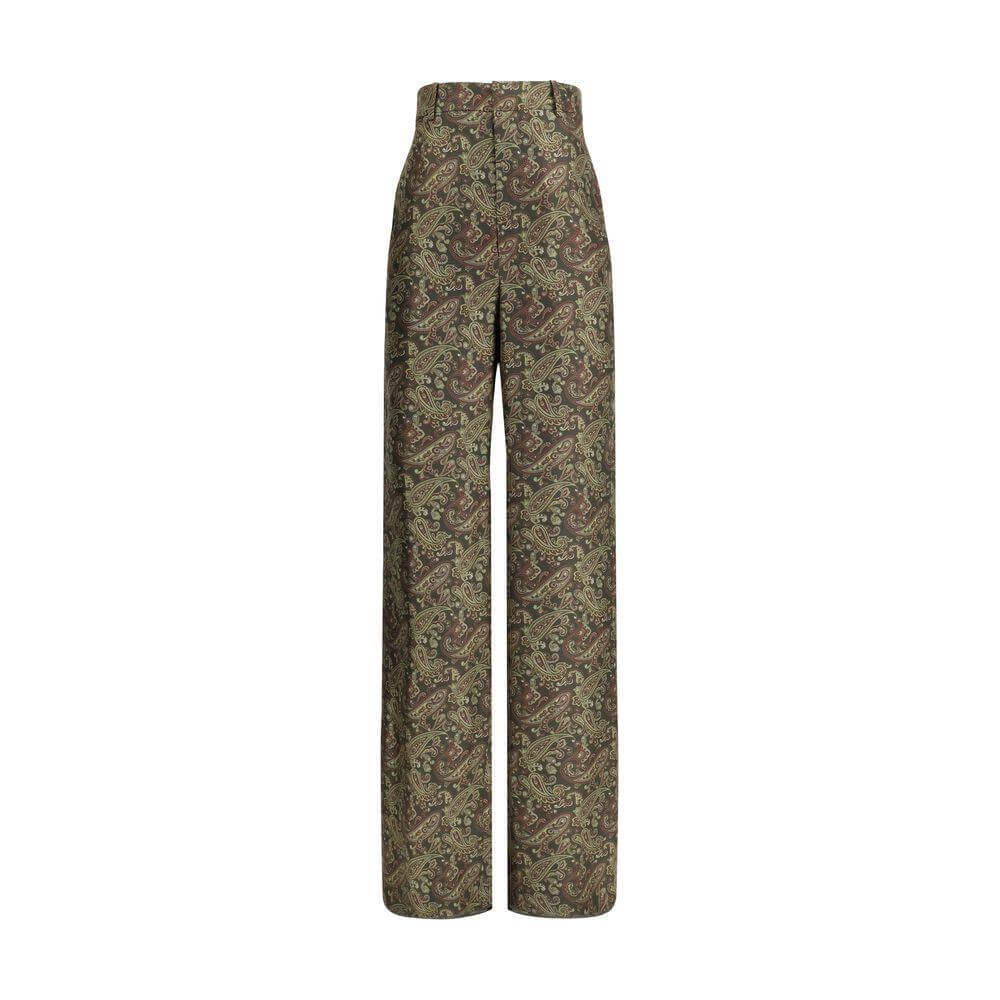 Saint Laurent Paisley patterned silk Pants SA-820232Y6K901355-IT38 | S