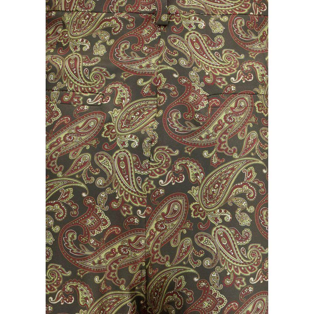 Saint Laurent Paisley patterned silk Pants SA-820232Y6K901355-IT38 | S