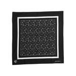 Dolce & Gabbana Black White Printed Square Foulard Scarf MS7223