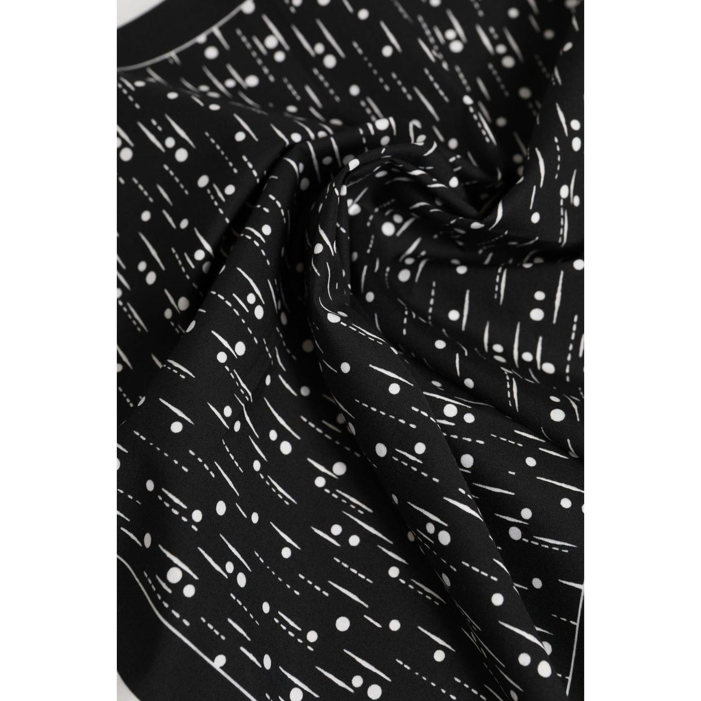 Dolce & Gabbana Black White Printed Square Foulard Scarf MS7223