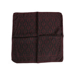 Dolce & Gabbana Maroon Black Printed Square Men Foulard Scarf MS7248
