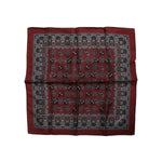 Dolce & Gabbana Maroon Monkey Print Silk Square Foulard Scarf MS7252
