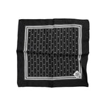Dolce & Gabbana Black White Printed Silk Square Foulard Scarf MS7254