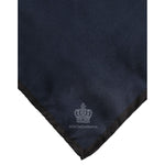 Dolce & Gabbana Blue DG Crown Silk Square Men Foulard Scarf MS7285