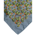 Dolce & Gabbana Gray Green Cactus Print Square Foulard Scarf MS7334