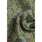 Dolce & Gabbana Gray Green Cactus Print Square Foulard Scarf MS7334
