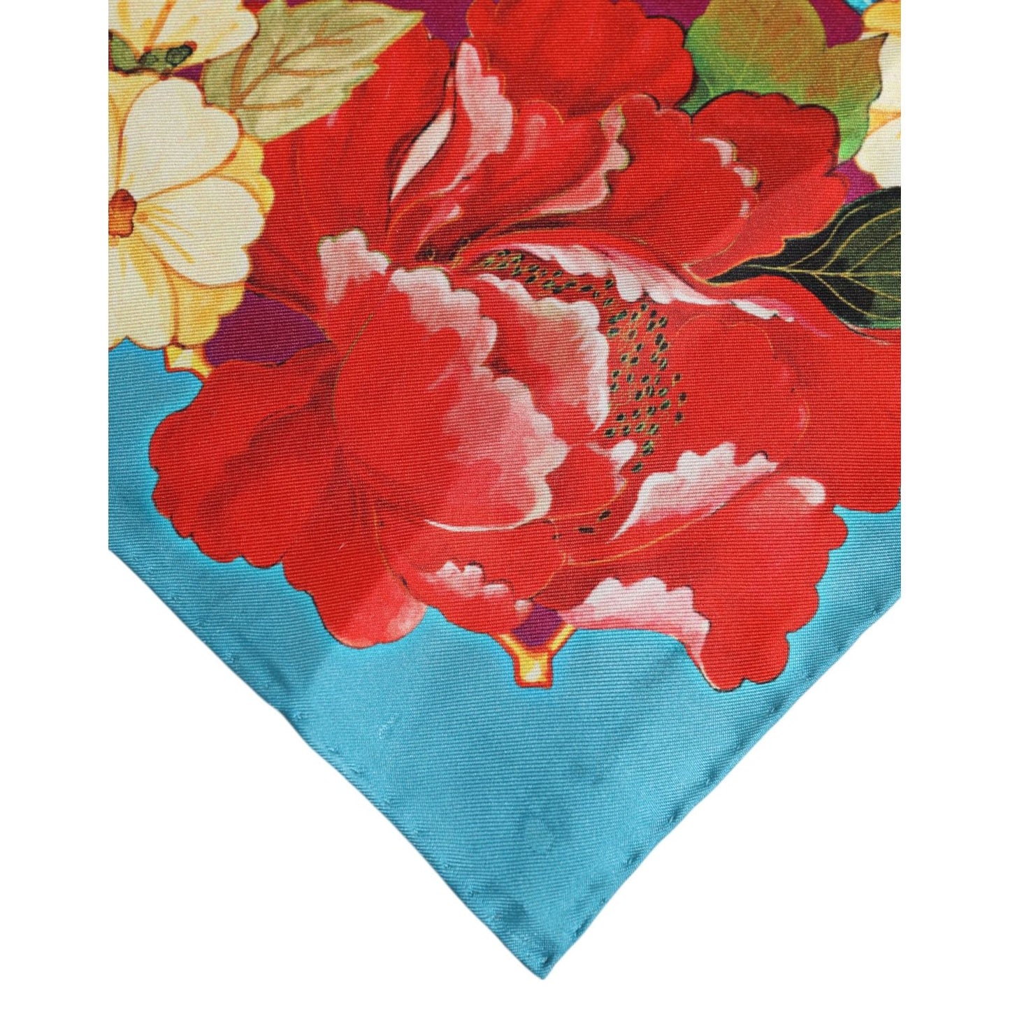 Dolce & Gabbana Multicolor Floral Print Square Foulard Scarf MS7373