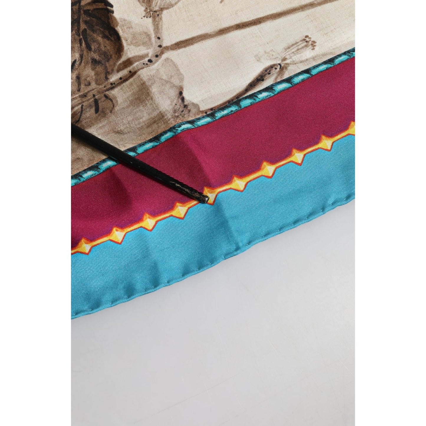 Dolce & Gabbana Multicolor Floral Print Square Foulard Scarf MS7373