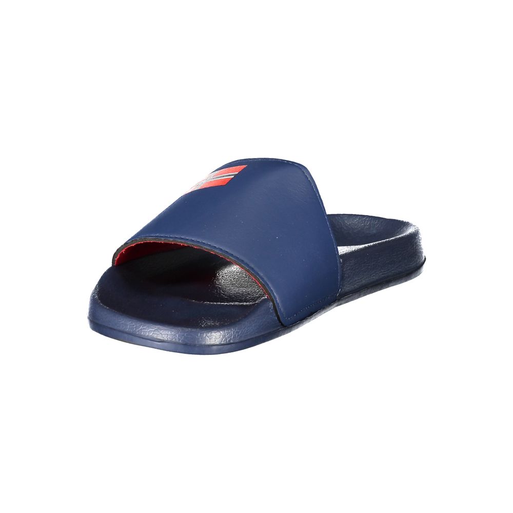 Norway 1963 Blue Plastic Men Sandal with logo, stylish and trendy casual footwear for fashion-forward men.