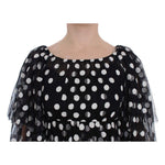 Dolce & Gabbana Black White Polka Dotted Ruffled Dress NOC10160-1
