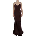 Dolce & Gabbana Bordeaux Stretch Full Length Sheath Dress NOC10163-1