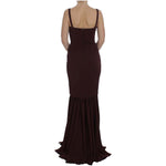 Dolce & Gabbana Bordeaux Stretch Full Length Sheath Dress NOC10163-1