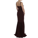 Dolce & Gabbana Bordeaux Stretch Full Length Sheath Dress NOC10163-1