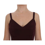 Dolce & Gabbana Bordeaux Stretch Full Length Sheath Dress NOC10163-1