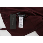 Dolce & Gabbana Bordeaux Stretch Full Length Sheath Dress NOC10163-1