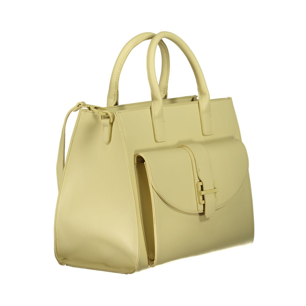 Mario Valentino Green Polyethylene Handbag with adjustable strap and logo, featuring one external and two internal pockets