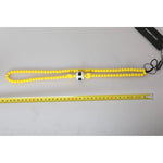 Dolce & Gabbana Yellow Beaded Chain DG Logo Charm Accessory Necklace SMY10323