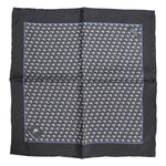 Dolce & Gabbana Black Fish Print Silk Square Men Foulard Scarf