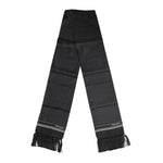 Dolce & Gabbana Black White Polka Dot Fringes Foulard Scarf