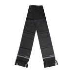 Dolce & Gabbana Black White Polka Dot Fringes Foulard Scarf