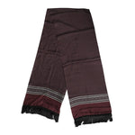 Dolce & Gabbana Maroon Dotted Silk Fringes Foulard Scarf MS7537