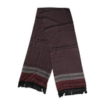 Dolce & Gabbana Maroon Dotted Silk Fringes Foulard Scarf MS7537
