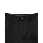 Dolce & Gabbana Black Gray Cotton Tapered Men Pants PAN76478-44