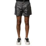 Dolce & Gabbana Gray Polyester Mid Waist Casual Bermuda Shorts PAN76152-4
