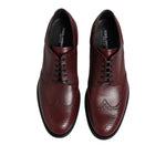 Dolce & Gabbana Brown Leather Lace Up Derby Dress Shoes MV7409-42