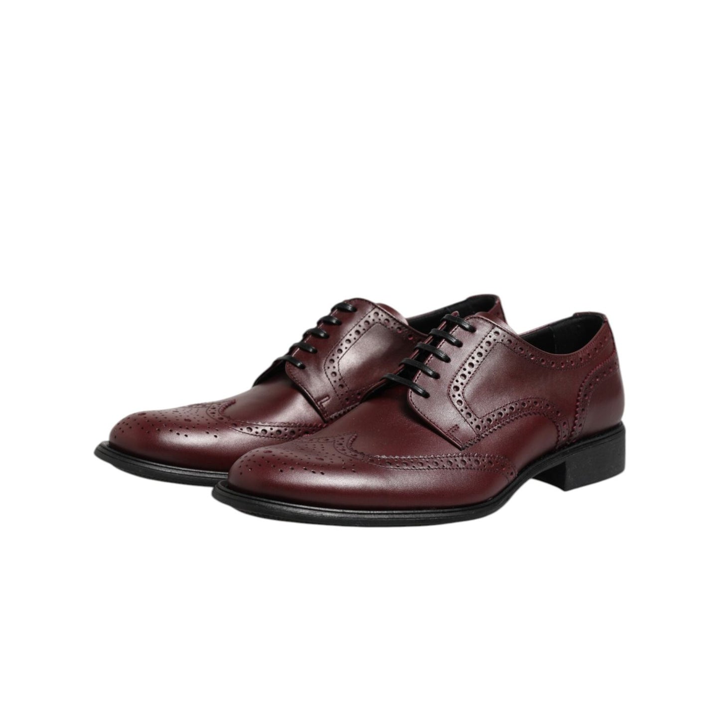 Dolce & Gabbana Brown Leather Lace Up Derby Dress Shoes MV7409-42